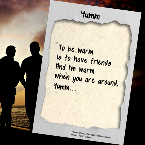 Poem on frriendship. Short and warm.