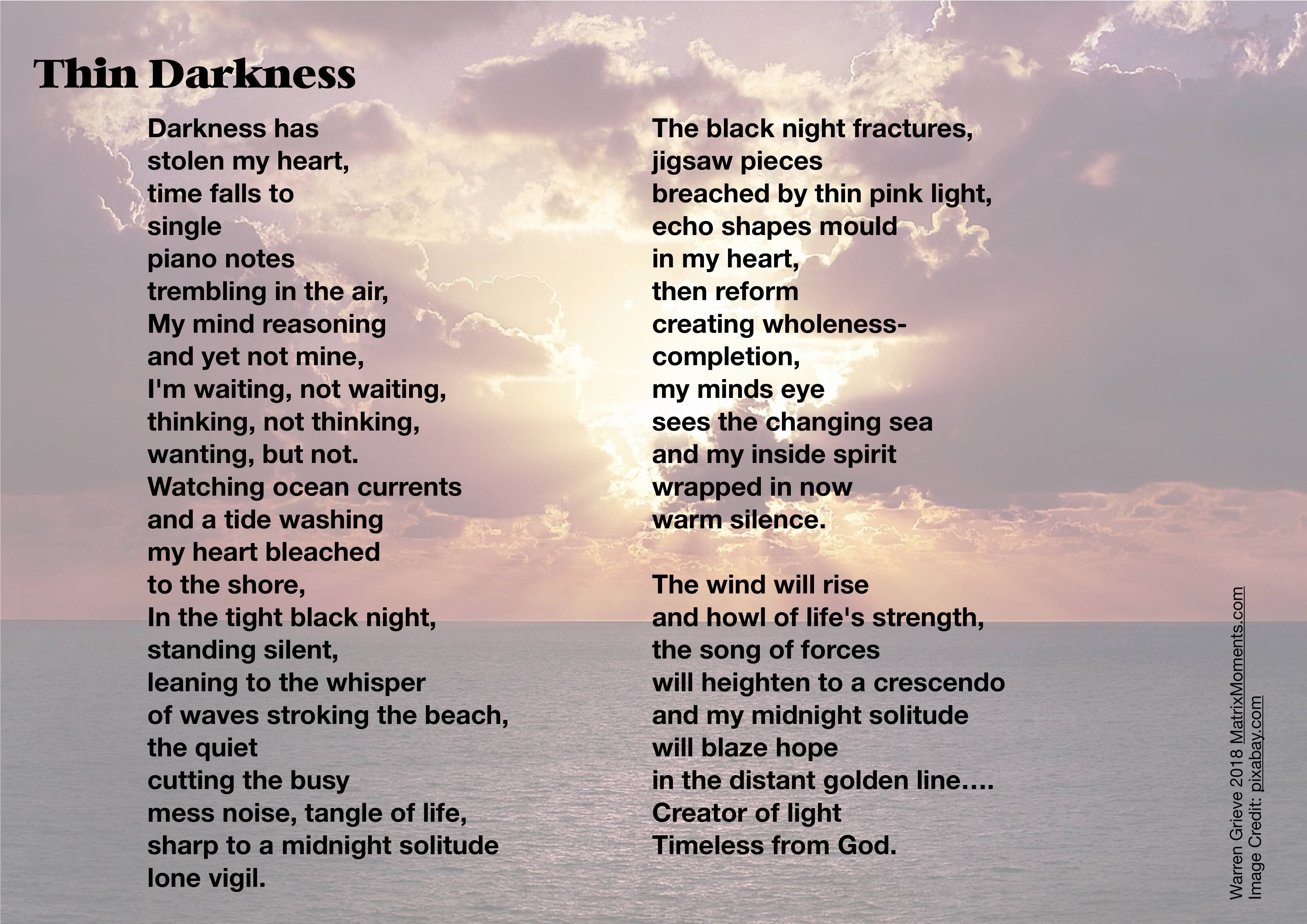 Standing on the beach, sunrise and all - worshipping God.