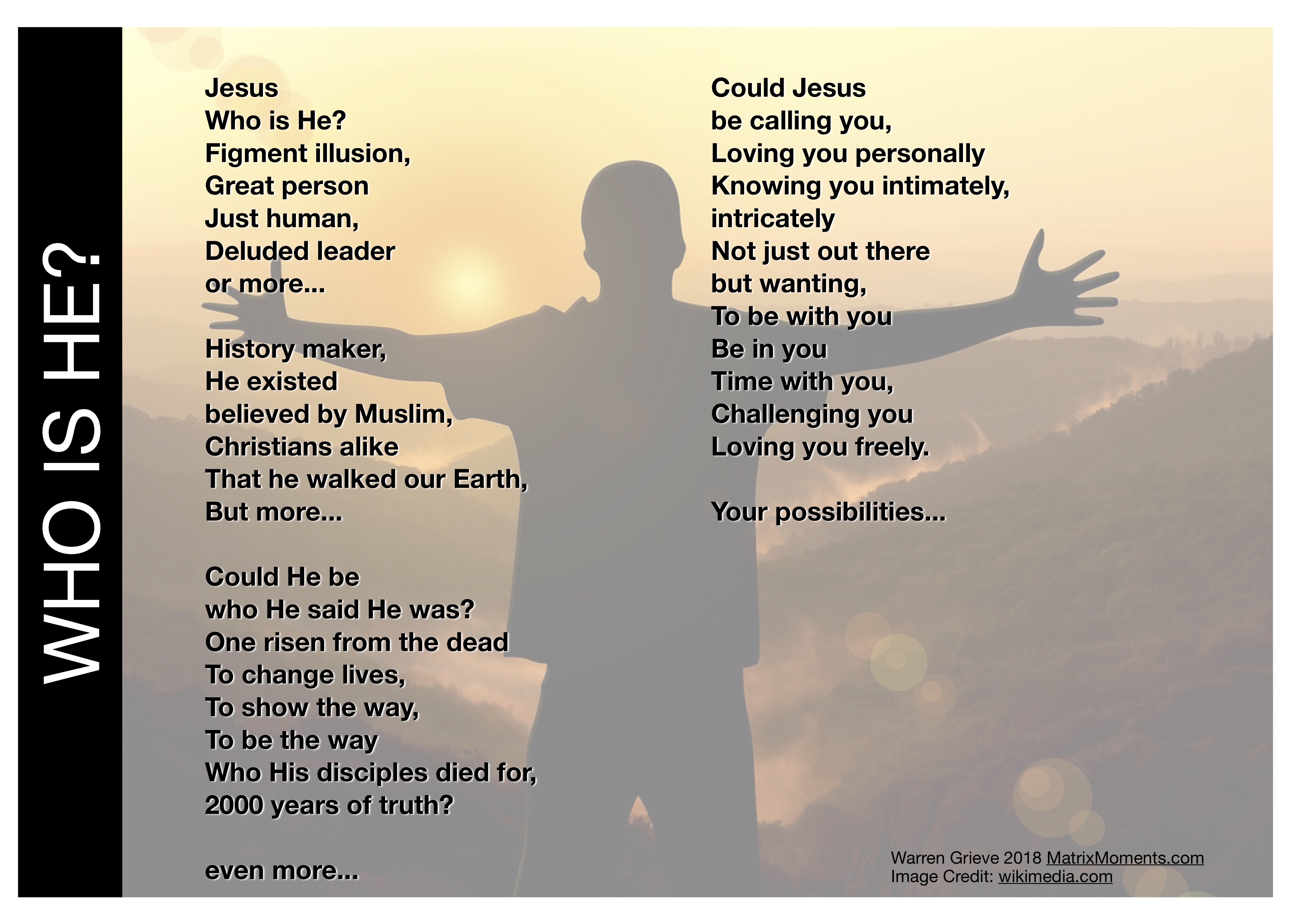 who is he - god - jesus - christian poem
